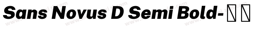 Sans Novus D Semi Bold字体转换